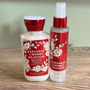 NWT Bath & Body Works Japanese Cherry Blossom Lotion and Diamond Shimmer Mist